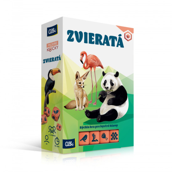 Svižná vedomostná hra s kockami, ktorá preverí a obohatí vaše znalosti o zvieratách z celého sveta.