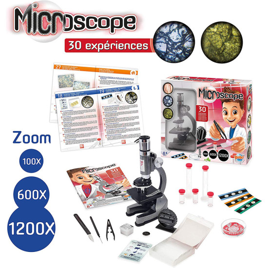 Mikroskop má kvalitnú konštrukciu, spodné LED osvetlenie pre pohodlnejšie pozorovanie vzoriek. 