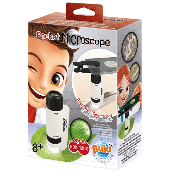 Vreckový mikroskop je zväčšovací prístroj so zabudovaným LED svetlom. 