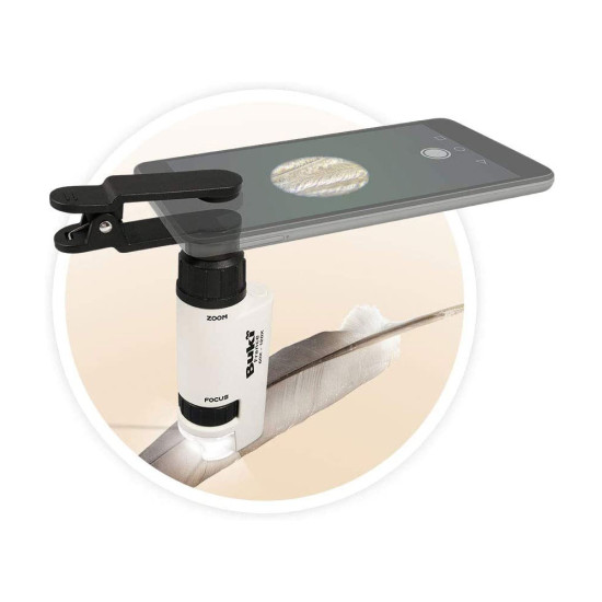 Vreckový mikroskop je zväčšovací prístroj so zabudovaným LED svetlom. 