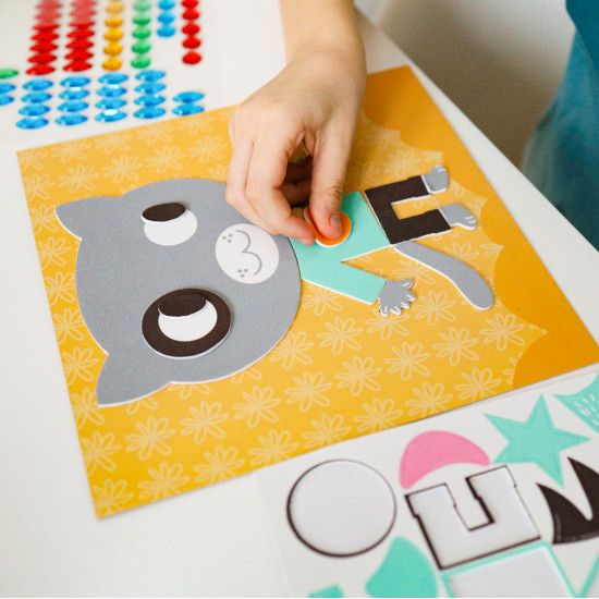 Kreatívna súprava pre deti Penová mozaika Domáce zvieratá Crea Lign