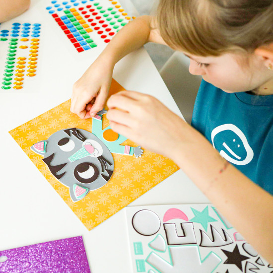 Kreatívna súprava pre deti Penová mozaika Domáce zvieratá Crea Lign