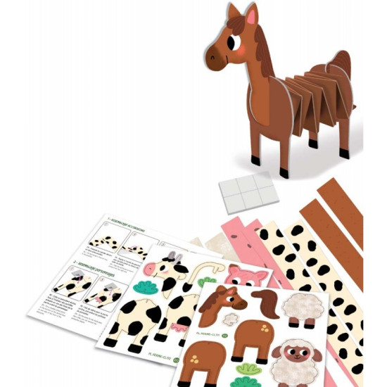 Kreatívna súprava pre deti Tvorenie z papiera Zvieratá Farma Crea Lign