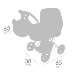 Skladací kočík pre bábiky s batôžkom DeCuevas KOALA 60 cm