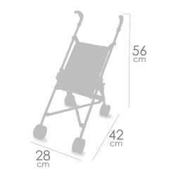 Skladací golfový kočík pre bábiky DeCuevas COCO 56 cm