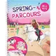 Kreatívny zošit Miss Melody Spring Parcour s parkúrovou dráhou a koňmi
