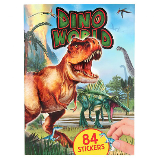 Vytvor si svoj vlastný dino svet. Obľúbený kreatívny zošit v jedinečnom dizajne kolekcie Dino World.