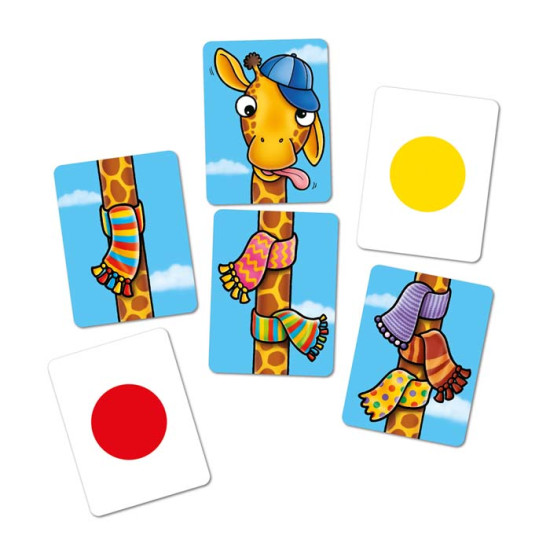 Staňte sa hráčom, ktorého žirafy majú na krku najviac šál. Hra, ktorá rozvíja zručnosti.