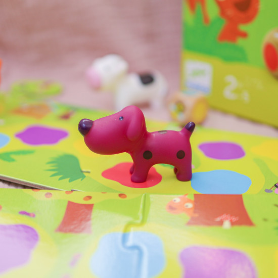 Spoločenská hra pre najmenšie deti. Roztomilé zvieratká zoznamujú deti s princípom spoločenských hier.