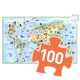 Objavovacie puzzle Zvieratá sveta 100 ks