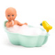 Plastová vanička v tvare mušle je vhodná na kúpanie bábik veľkosti 30-36 cm. 