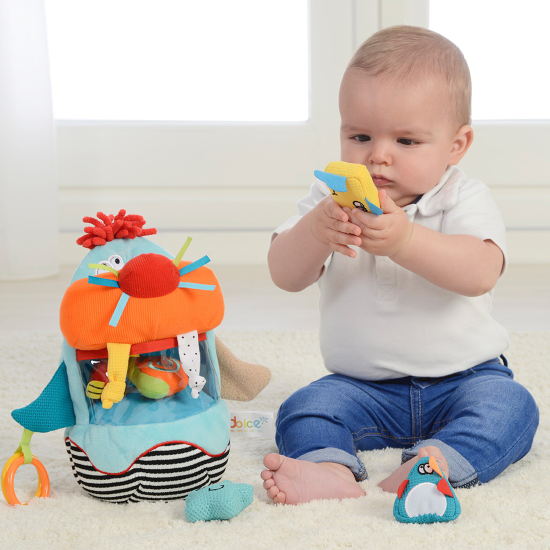 Senzorická hračka Mrož pre bábätká pre rozvoj zmyslov Dolce