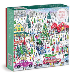 Puzzle Farma s vianočnými stromčekmi 1000 dielov