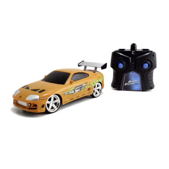 RC auto Brian's Toyota Supra 1:24 v sýtej oranžovej farbe, na diaľkové ovládanie