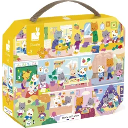 Puzzle v kufríku Môj deň Mačky 24 ks