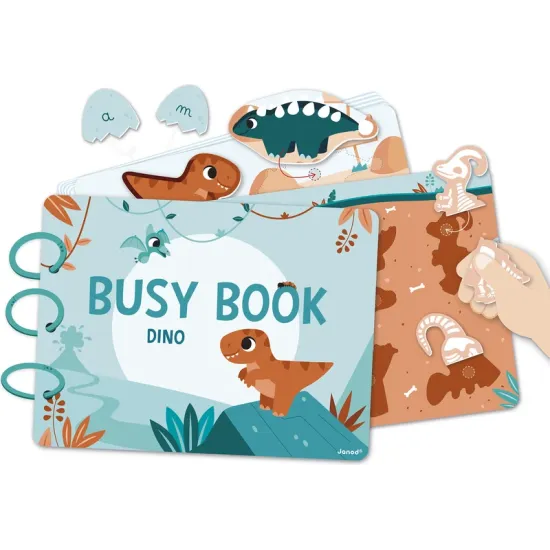 Interaktívna kniha s aktivitami Busy Book Dino