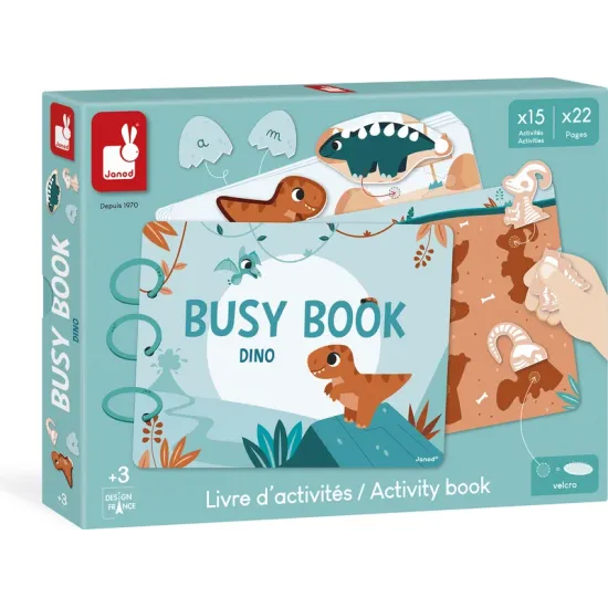 Interaktívna kniha s aktivitami Busy Book Dino