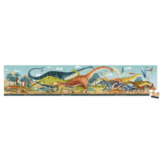 Puzzle obsahujú viac ako 40 tvorov a pomáhajú podnietiť zvedavosť o ére dinosaurov. 