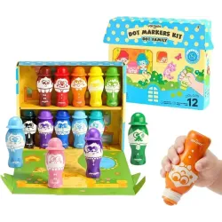 Farby v tube s omaľovánkami Dot Family 12 ks