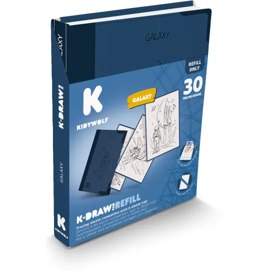 Doplnkové karty Kidywolf Refill K-Draw Pad Galaxy