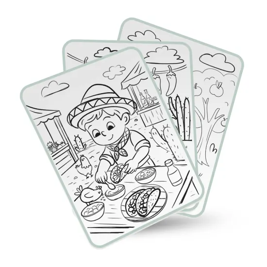 Podsvietený tablet na kreslenie Kidywolf Kidydraw Pad Food around the world Podsvietený tablet na kreslenie Kidywolf Kidydraw Pad Food around the world