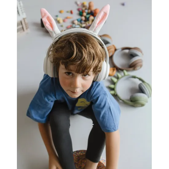 Detské bezdrôtové slúchadlá KIDYEARS Zajac – bezpečné, pohodlné a rozkošné