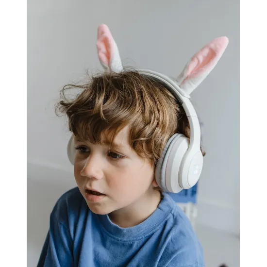 Detské bezdrôtové slúchadlá KIDYEARS Zajac – bezpečné, pohodlné a rozkošné