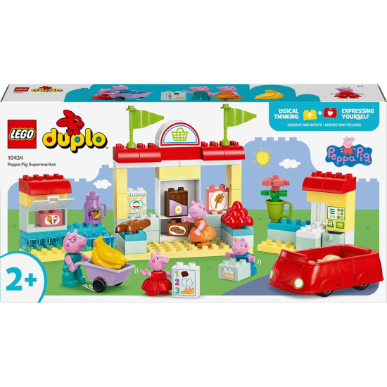 Peppa Pig a rodina v LEGO® DUPLO® supermarkete - nákupné dobrodružstvo s autíčkom a fúrikom