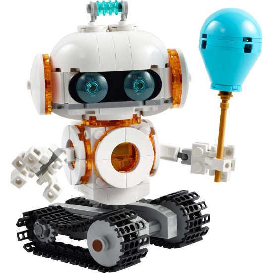 LEGO CREATOR Vesmírny robot – robot, vesmírny pes a raketa v jednom setu s pohyblivými časťami a svetelnou kockou.