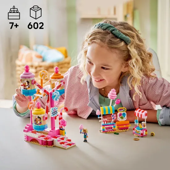 LEGO Friends 42700 Kolotoč so sladkosťami a cupcakmi