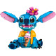 LEGO® Disney Stitch na hranie a vystavenie s pohyblivými ušami, otáčajúcou sa hlavou, zostaviteľným zmrzlinovým kornútkom a kvetinou. Ideálny darček pre fanúšikov rozprávky Lilo a Stitch.