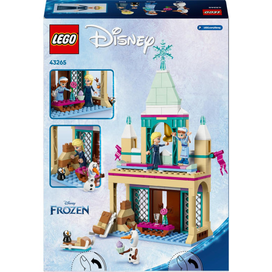 Stavebnica LEGO® Disney Frozen – kúzelný hrad s postavičkami a sánkami pre kreatívnu zábavu detí.