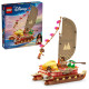 LEGO® Disney Vaiana – Stavebnica kanoe s plachtou a 3 postavičkami pre kreativitu a dobrodružstvo na mori