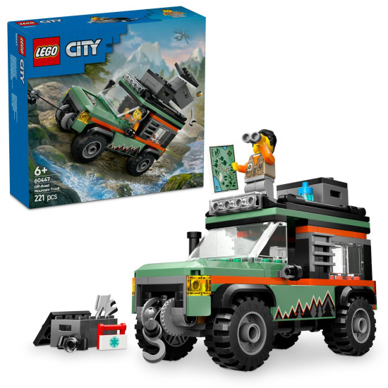 LEGO CITY Terénne horské nákladné auto 4x4 s funkčným navijakom a vybavením na dobrodružstvo