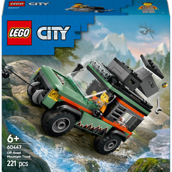 LEGO CITY Terénne horské nákladné auto 4x4 s funkčným navijakom a vybavením na dobrodružstvo