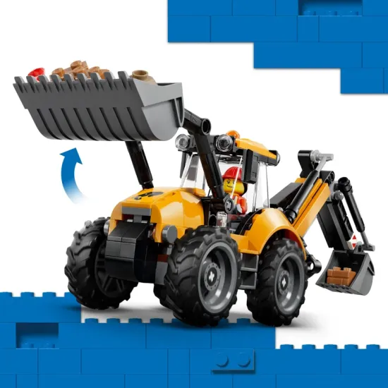 LEGO CITY 60480 Žltý nakladač s rýpadlom