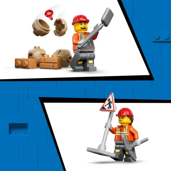 LEGO CITY 60480 Žltý nakladač s rýpadlom