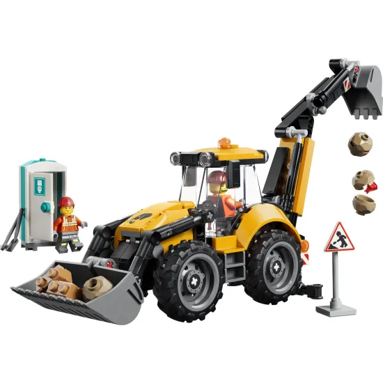 LEGO CITY 60480 Žltý nakladač s rýpadlom