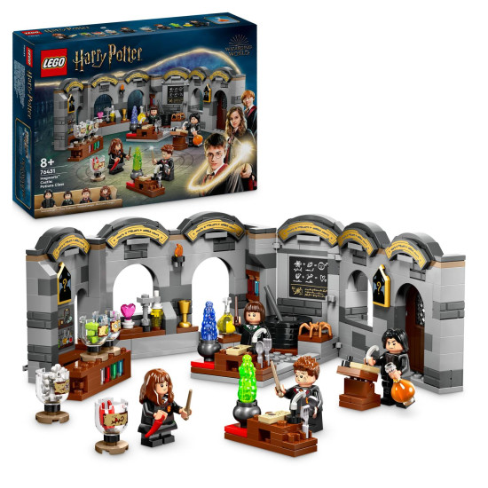 LEGO Hodina lektvarov, Rokfortská učebňa lektvarov LEGO, Profesor Severus Snape LEGO, Hermiona Grangerová LEGO, Pansy Parkinsonová LEGO, Seamus Finnigan LEGO, LEGO rokfortské portréty