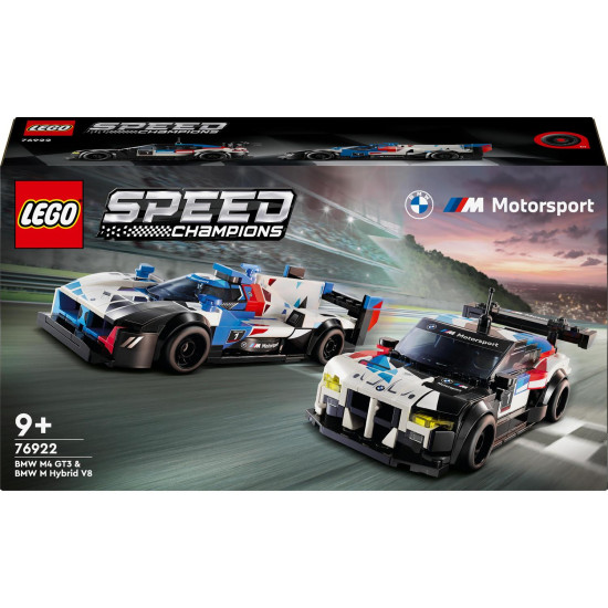 Toto dvojbalenie LEGO Speed Champions obsahuje autentické modely BMW M4 GT3 a M Hybrid V8, ktoré si zamilujú chlapci, dievčatá aj dospelí zberatelia.