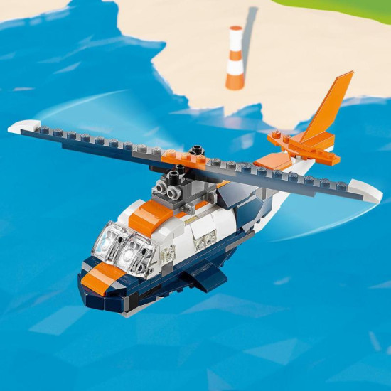 Zažite vzrušujúcu akciu na oblohe alebo vo vode s LEGO Creator Nadzvuková stíhačka.