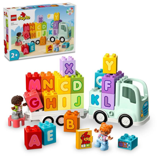 LEGO DUPLO Nákladiak s abecedou je dokonalým úvodom do problematiky písmen pre predškolákov.