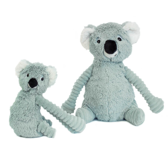 Zelená plyšová hračka koala mamička a bábätko Déglingos