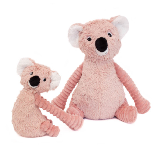 Ružová plyšová hračka koala mamička a bábätko Déglingos