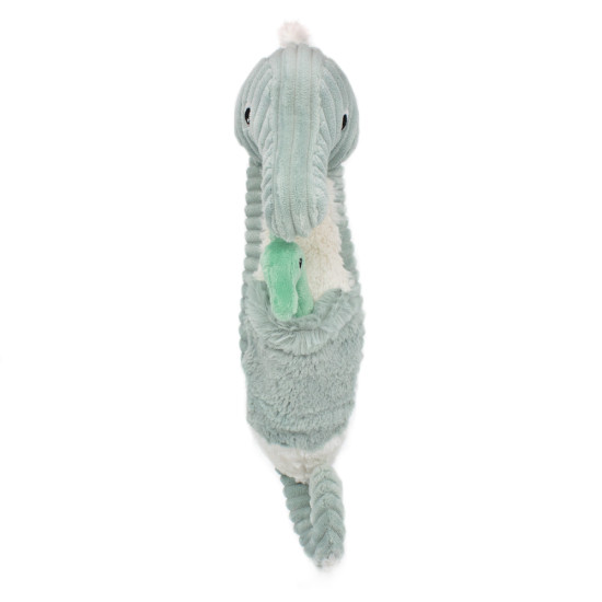 Zelená plyšová hračka morský koník otecko a bábätko Déglingos