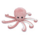 Ružová plyšová hračka Chobotnica Mamička a bábätko Déglingos
