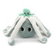 Zelená plyšová hračka Chobotnica Mamička a bábätko Déglingos