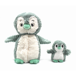 Plyšový tučniak Mamička a bábätko Mint