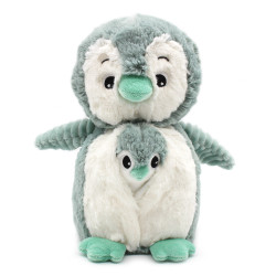 Plyšový tučniak Mamička a bábätko Mint