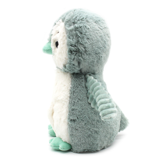Zelená plyšová hračka Tučniak Mamička a bábätko Déglingos
